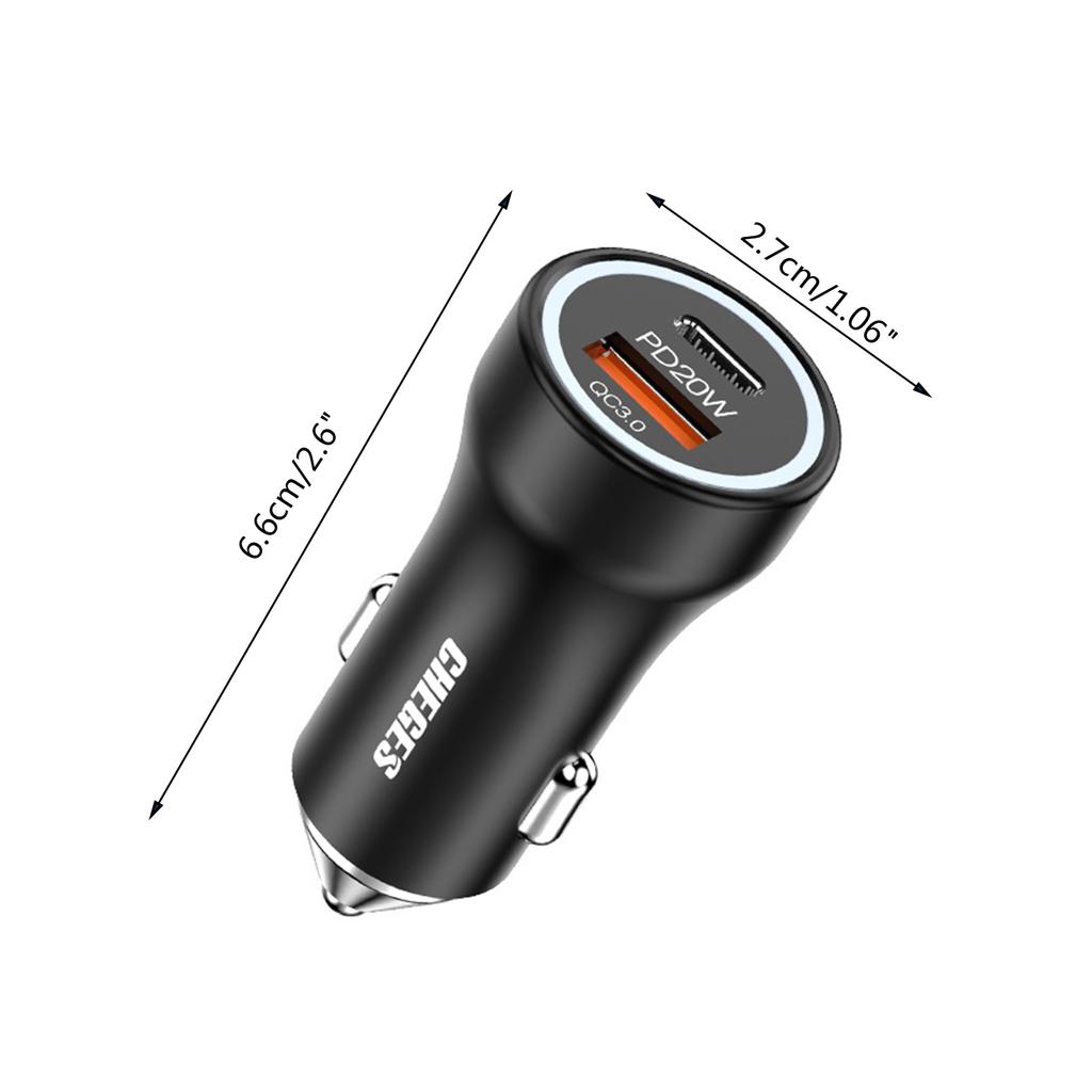 Universal PD20W Type C QC3.0 USB Charger Socket Outlet Adapter 12V 24V Fast Charging for Car Boat-Motorbike Truck RV-ATV