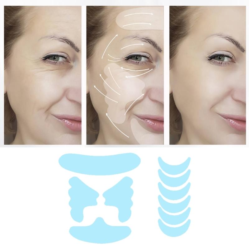 11Piece Silicone Anti Wrinkle Pads For Forehead Lines Prevention With Breathable Design