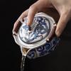 Shangqi Gilded Silver Taotie Ceramic Teapot