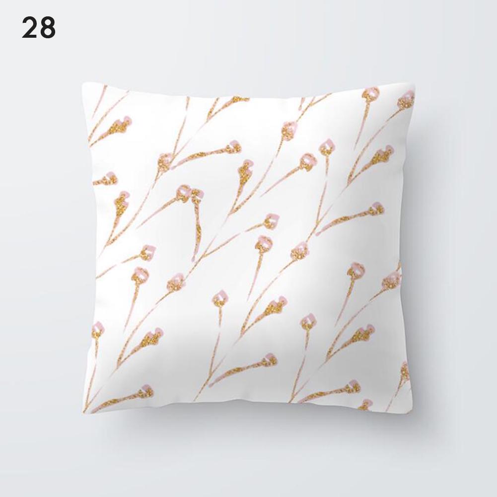 gold geometric pillow