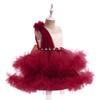 Children's Satin Mesh Tutu Skirt Princess Dress - Formal Wedding Flower Girl Attire