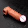 15.6cm Penis Enlargement Sleeve Double Bondage Penis Sleeve Extender Thicken Condom Delay Ejaculation Sex Toys for Men Sm Games