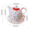 Keramischer Teekessel Porzellan-Teekessel Hitzebeständig Tragbare Teekanne und Set für den Haushalt
