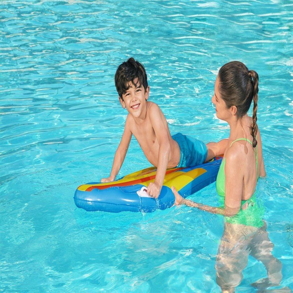 Inflatable Surf Board Colorful Stable Surf Board Floaties Inflatable Multifunctional Beach Pool Toy Reusable Attractive Surf