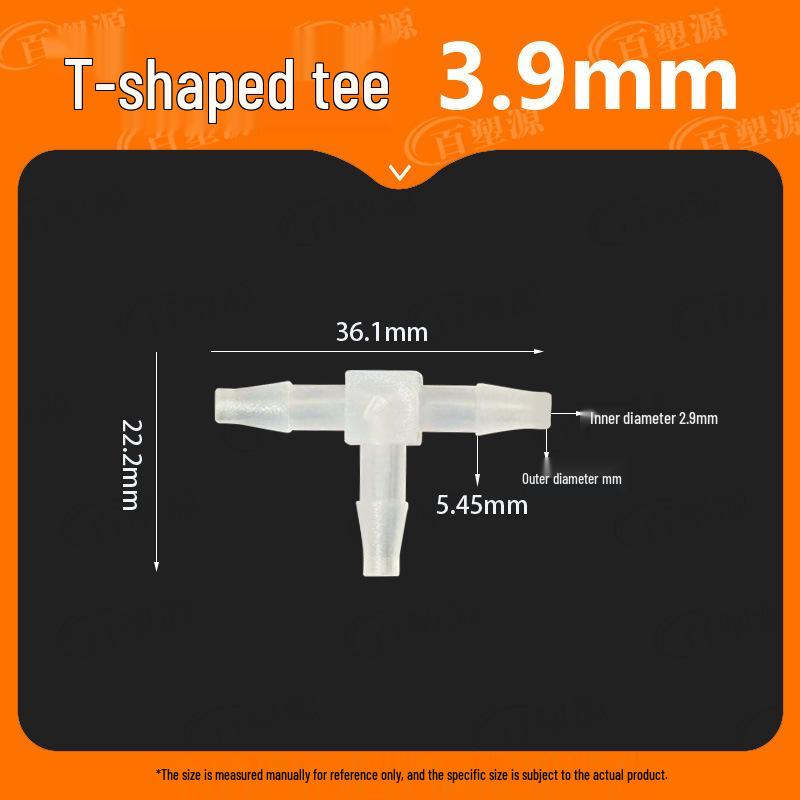 High-Temp Resistant Plastic Hose T-Connector, Quick Connect Fish Tank Accessory, PP Material
