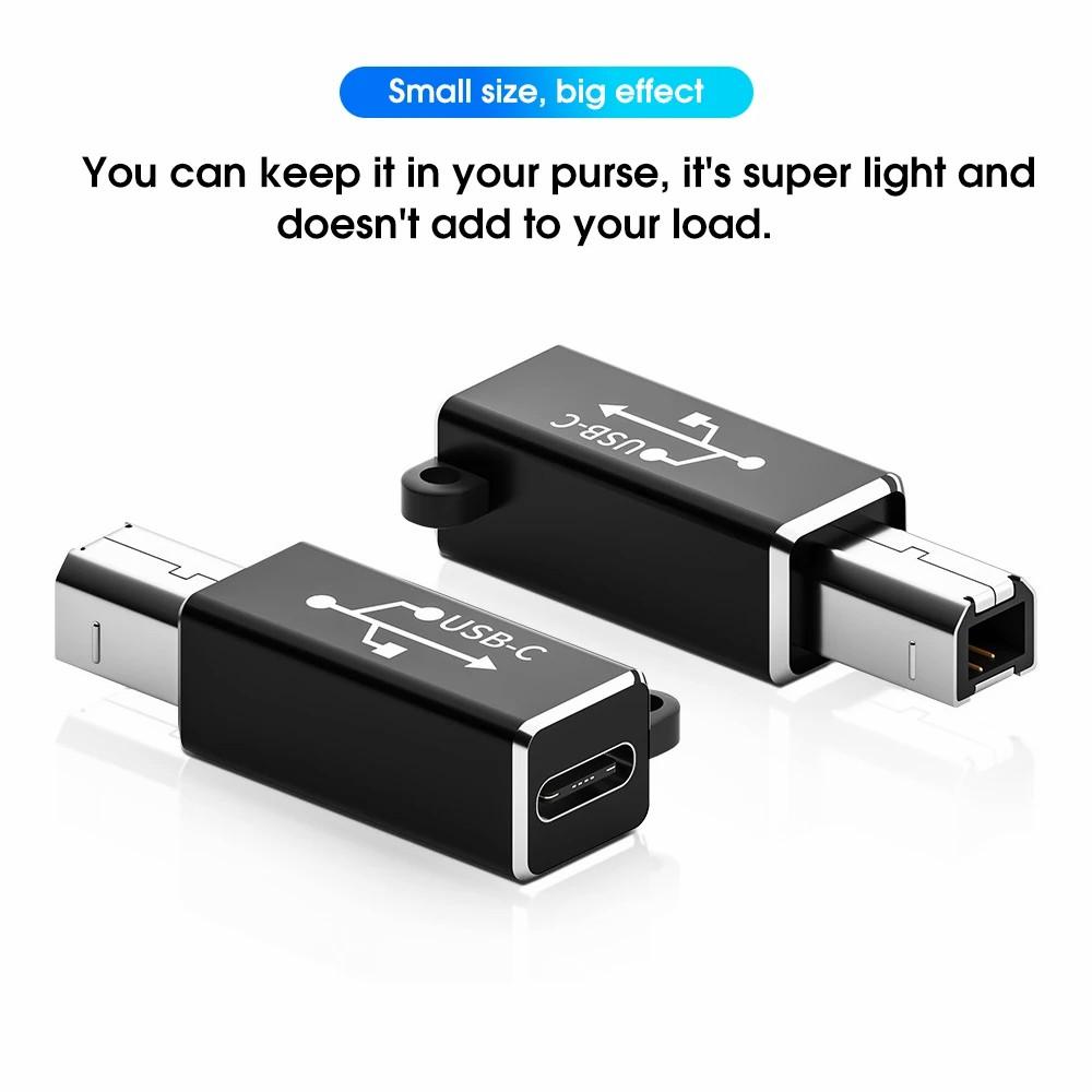 

ADS-618 USB-C Female to Printer Male Adapter for Electric Piano,Printer,Scanner Grey