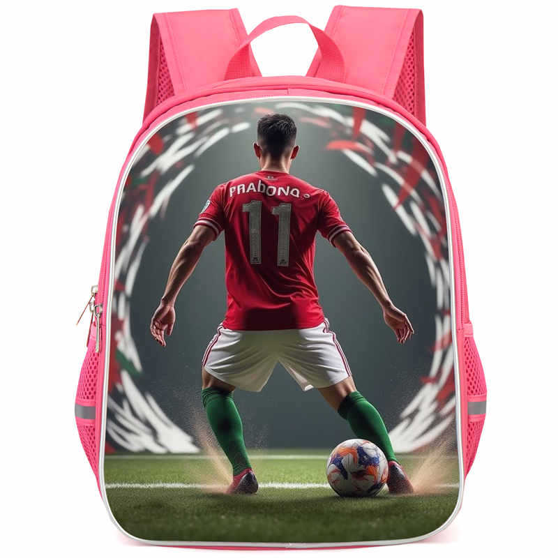Cr7 Rucksack Hochauflösender Druck Große Kapazität Multifunktion Reißverschluss Oxford Rückenschutz Leichter Rucksack
