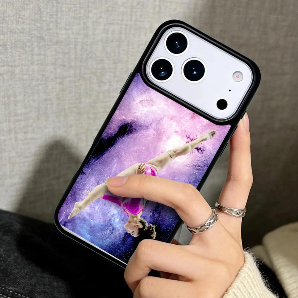 Capa Case for iPhone 17 Air 16 Pro Max 15 Plus 11 13 Mini 14 12 Back Phone Cover Love Gymnastics