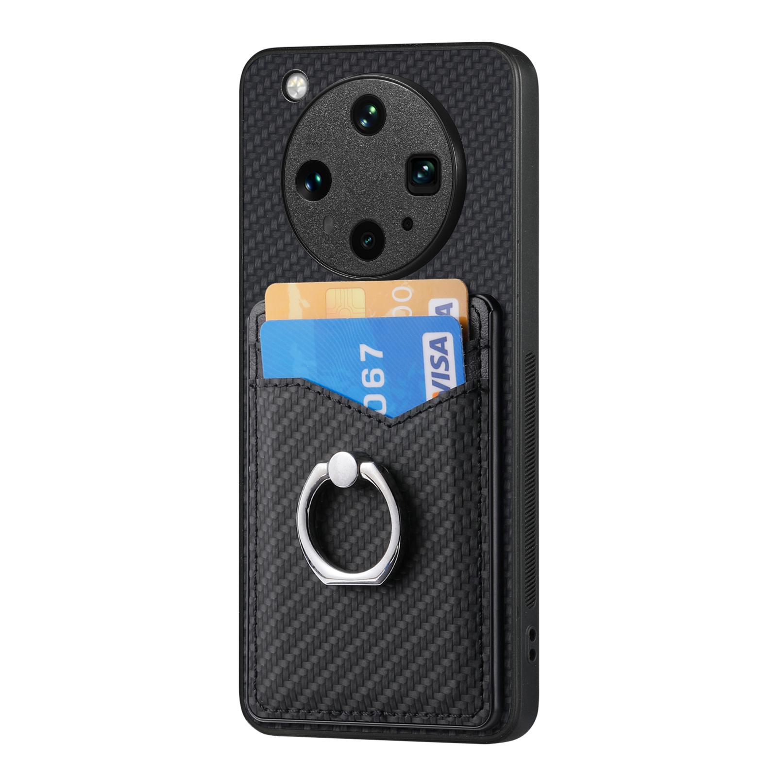 

For Oppo Find X8 Ultra 5G Case Card Slots Ring Holder Kickstand Phone Cover Blue