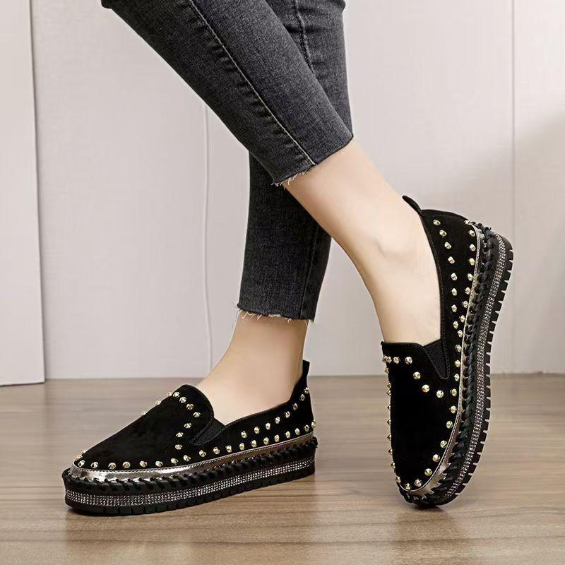 Elegante Herren-Loafer, Freizeitschuhe für Damen, Nieten, zum Reinschlüpfen, Mokassins, atmungsaktive Herren-Fahrerschuhe, bequeme, weiche Schuhe