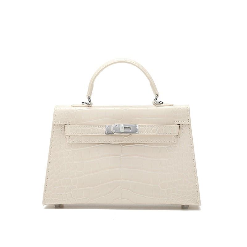 Crocodile Texture Leather-look Tote Bag Women