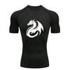 Dragon Design Men's Sports T-shirt Training Fitness Compression Workout T-Shirt Rashgard Tops Quick Dry Short Sleeve T-Shirt