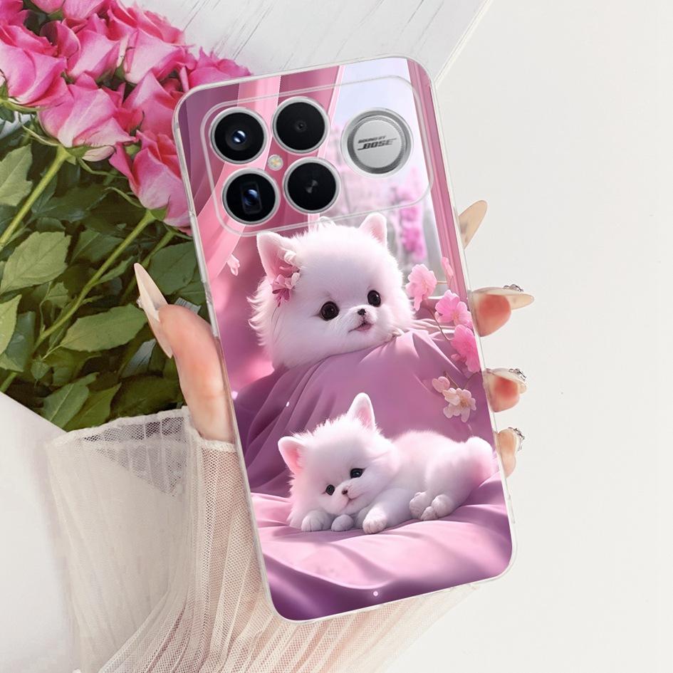 For Xiaomi POCO F8 Ultra Case Luxury Dragon Cartoon Transparent TPU Protection Cover For Poco F8 Pro Ultra PocoF8 Pro Soft Funda