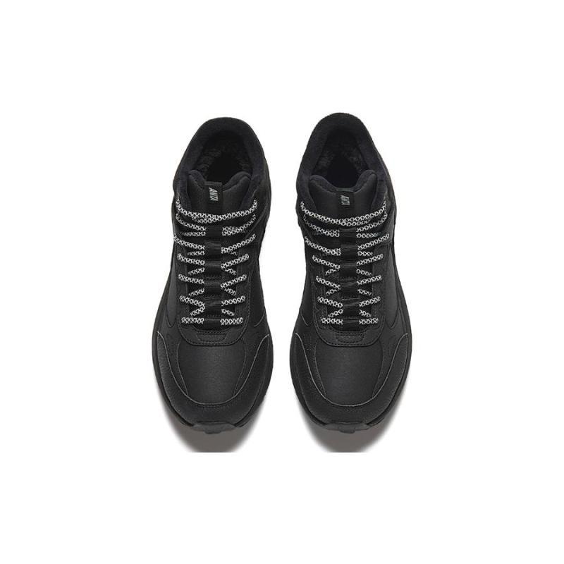 Anta Life Collection Anti-Slip Wear-Resistant Mid-Top Running Shoes Men's Black Sneakers 112348986-1