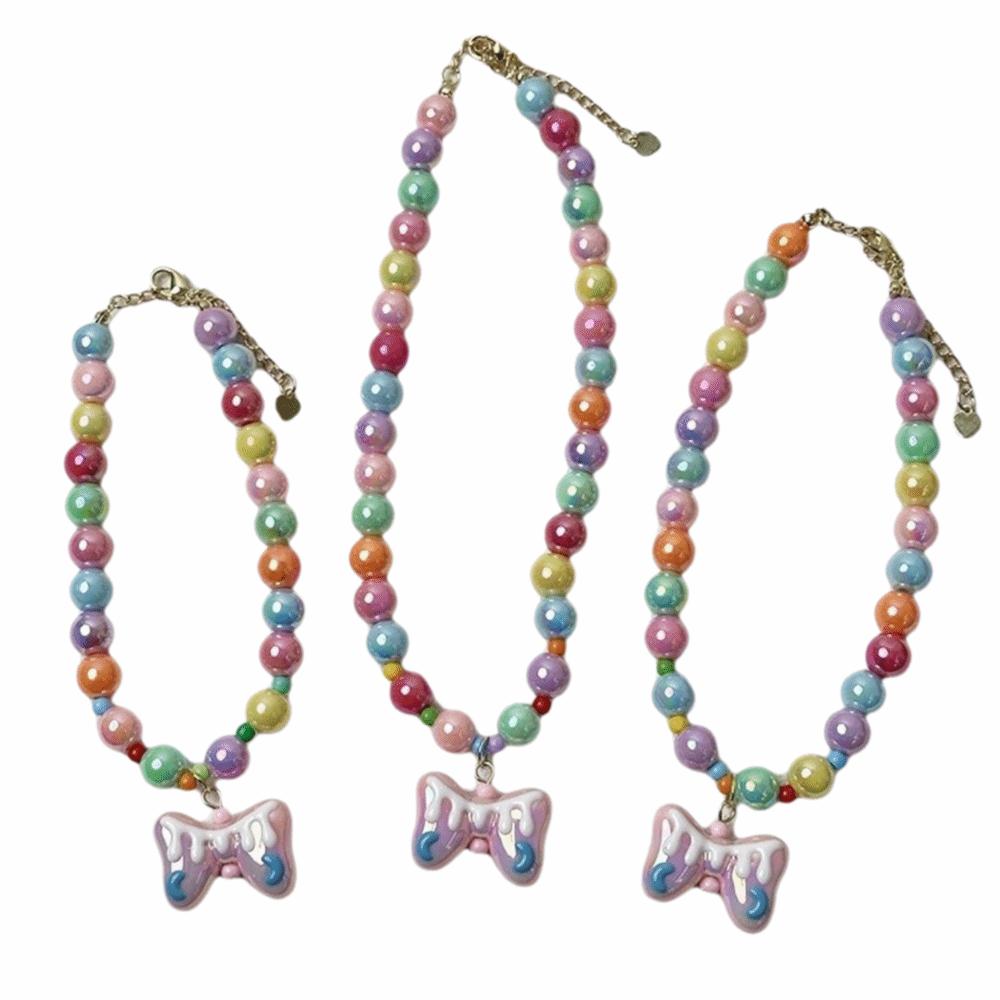 Adjustable Elastic Cat Neck Chain Colorful Dog Cat Pet Collar Pet Costume Accessories