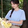 Warrior Women's Loose Fit Cotton T-Shirt with Striped Dachshund Print