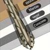 7pcs Drill Bit Suitable for Ceramic Glass Marble Concrete & Steel HeavyDuty Tipped Drill Bits with Hex Shank FourToothed for Dry Drilling Compatible