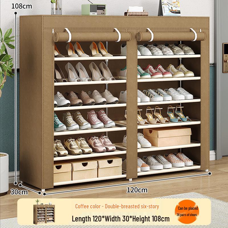 Multi-Layer Dustproof Shoe Cabinet with Large Storage Capacity for Home or Dormitory Use