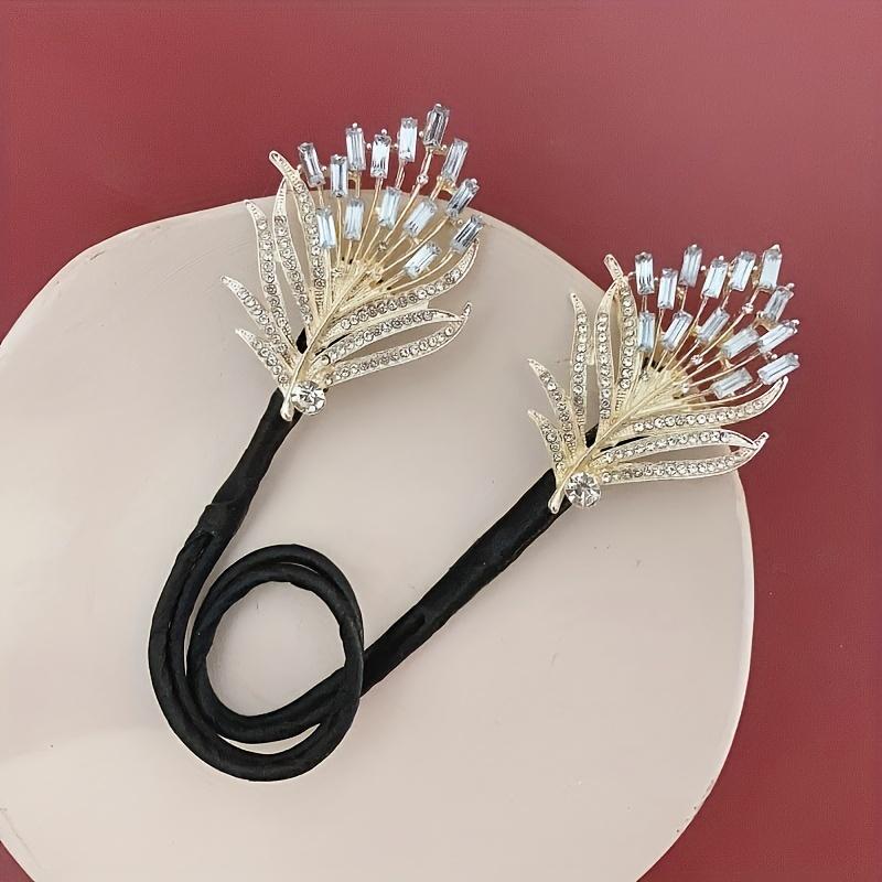 Rhinestone Feather Twist Hair Clipper Bun Hair Curler Hair Rod