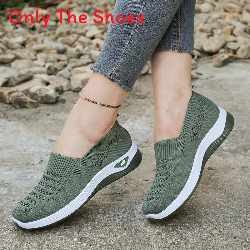 Summer Breathable Mesh Slipon Shoes For Women With Soft Pvc Sole Comfortable Casual Walking Footwear