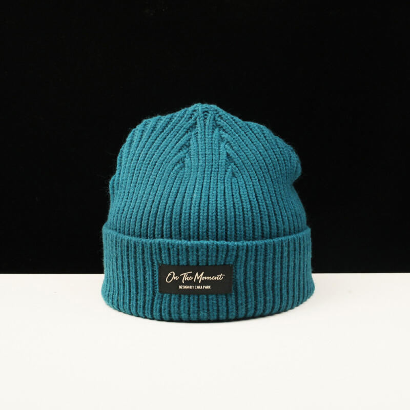 On the Moment Lettering Beanie C4 Green Blue C4 Green Blue