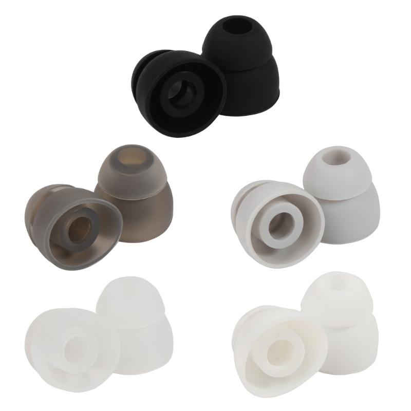 Replacement Double Flange Ear Tips Earbuds Silicone Pads For In Ear Headphones In-Ear Hole 4.5mm