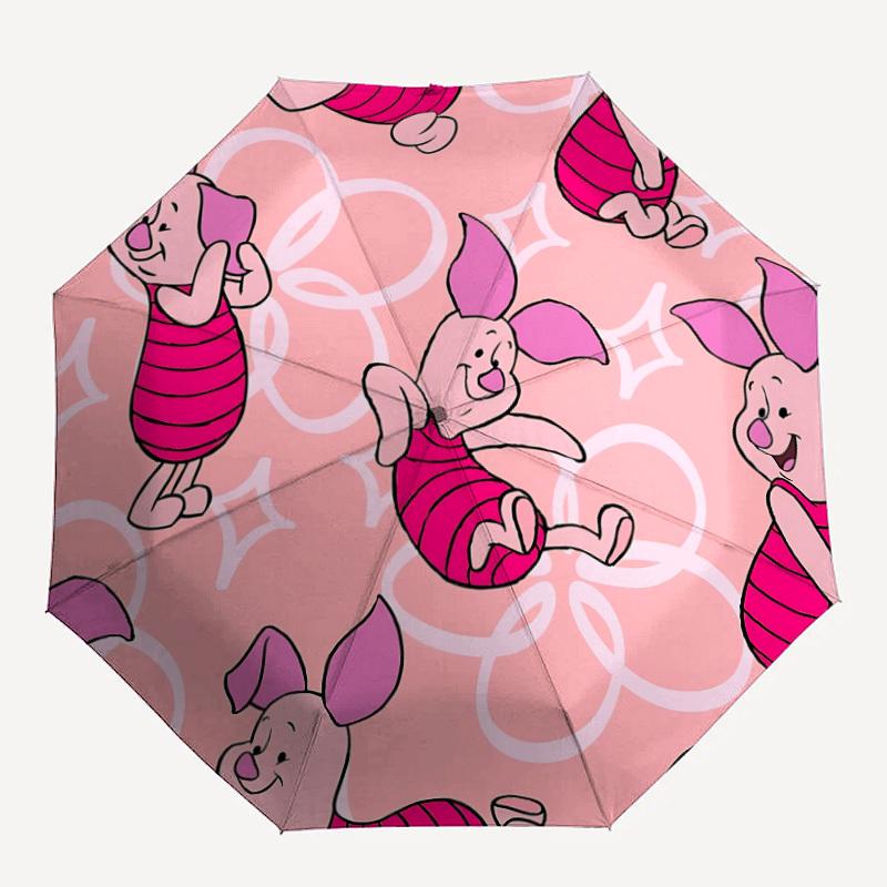 

1pc Piglet Automatic Umbrella, Portable Foldable 8-Rib Manual Open with Skeleton Hand, Outdoor Umbrella, Themed Accessory, Durable Canopy yy250730138