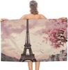 Deer Birds with Flowers Beach Towel Oversized Beach Blanket Waterproof Sandproof Pool Towels Quick Drying Outdoor Travel Towel