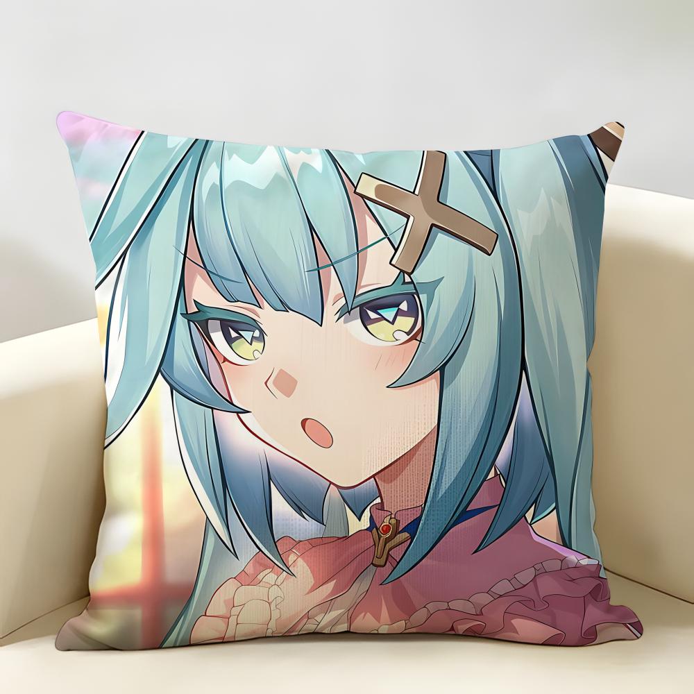 Faruzan Genshin Impact Cushion Cover Natural Linen Organic Fabric DoubleSided Printing Room Sofa Decor Pillow Case