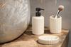 KENYA Ceramic Cream Black Toilet Brush with Holder
