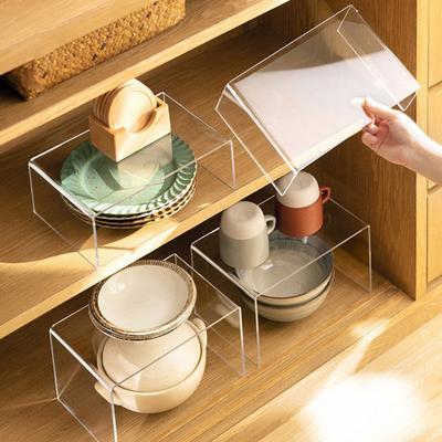 Transparent Kitchen Cabinet Storage Shelf Strong Load-bearing No Assembly Required Countertop Clear Cabinet Organizer Spice Rack