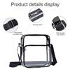 Hand-free Transparent Crossbody Bag PVC Waterproof Messenger Bag Headphone Jack Design Shoulder Bag for Concerts Sports Events