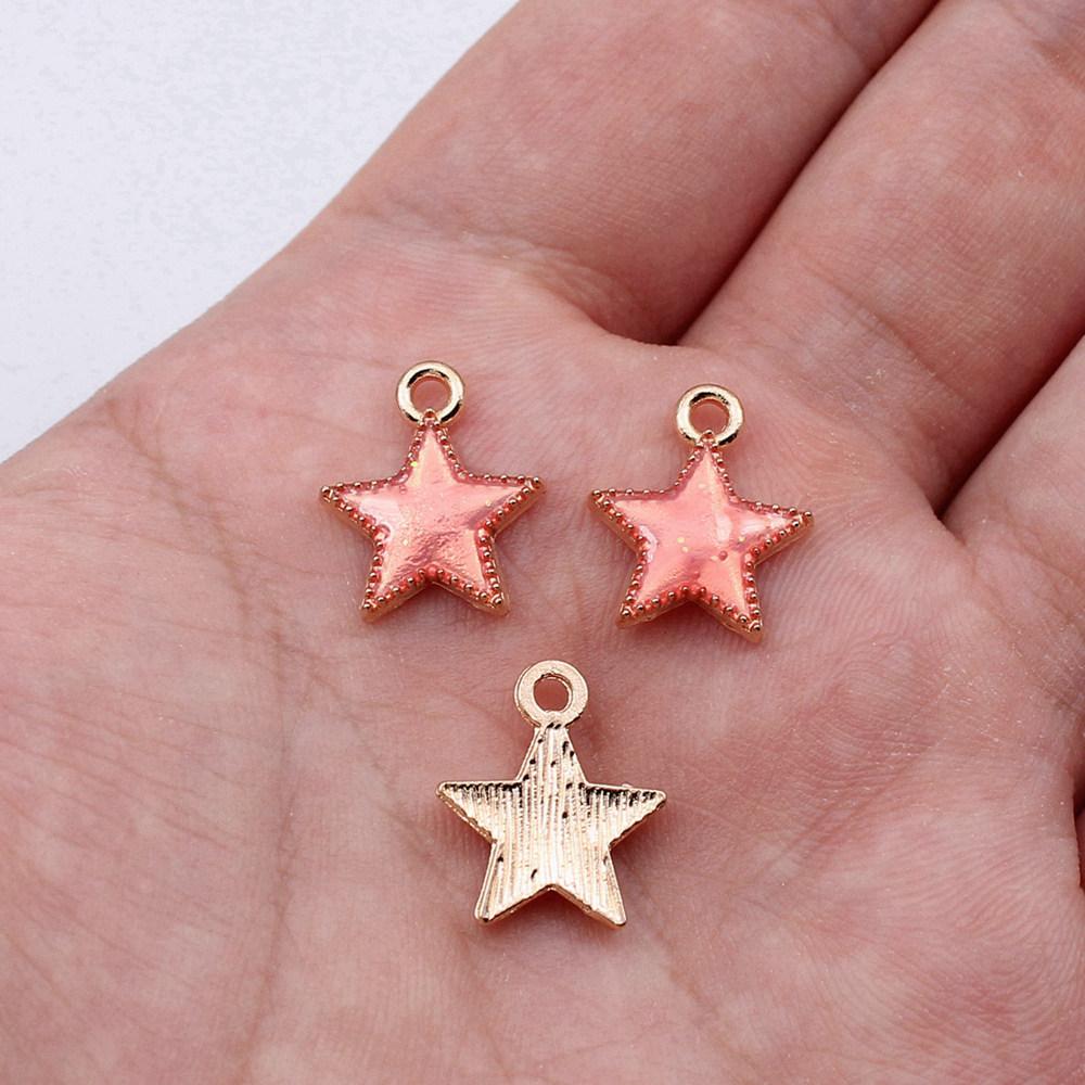 

Charms Pentagram Moon Enamel Pendants Vintage Jewelry Supplies QC096 A20-10pcs-15x13mm