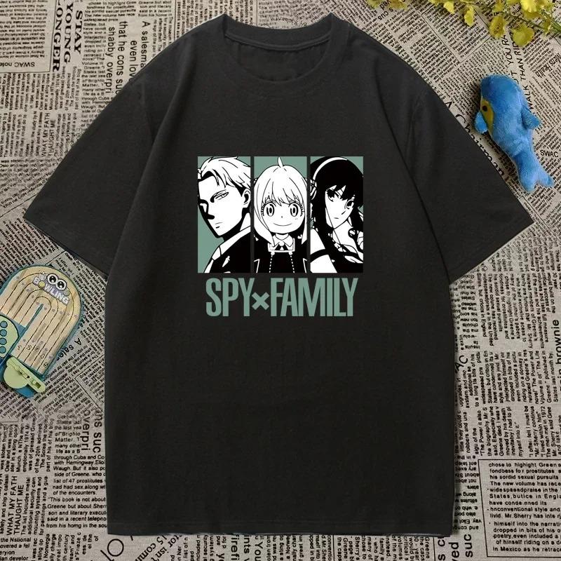 SPY×FAMILY Anime T-Shirt | Lloyd, Anya & Yor Family Print | Unisex Cotton Casual Short Sleeve Tee | Spy Family Merchandise