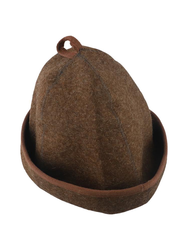 Sauna Felt Hats Sauna Bathwool Hat 34*26*0.3CM Banya Room Vaporarium Hats Brown Hat Sauna Hat Woollen Portable