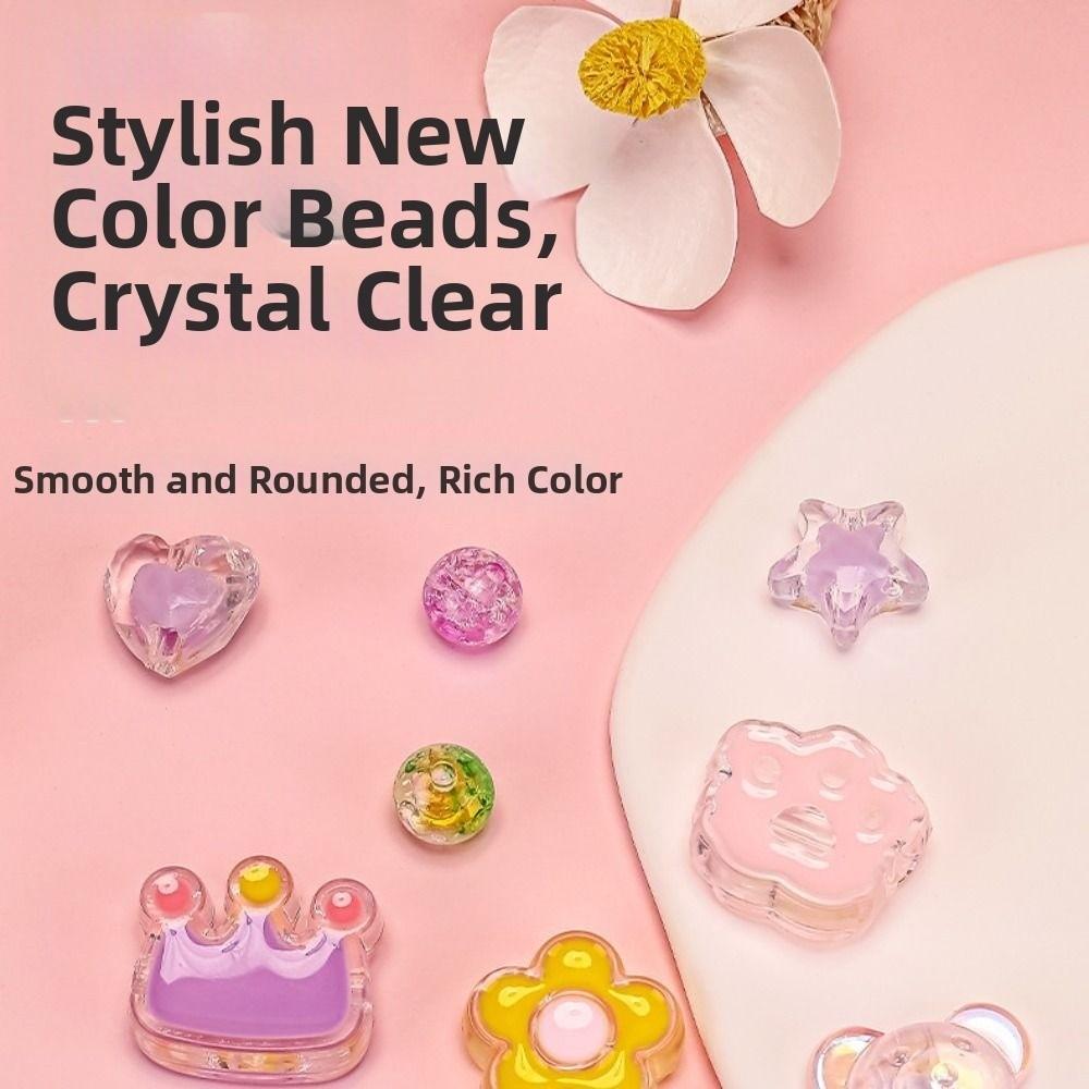 Creative Beads Bracelet Making Kit Acrylic Beads Toys for Children Girl  Keychain Making