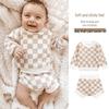 Infant Woolen Knitted Plaid Cotton Sweater Set