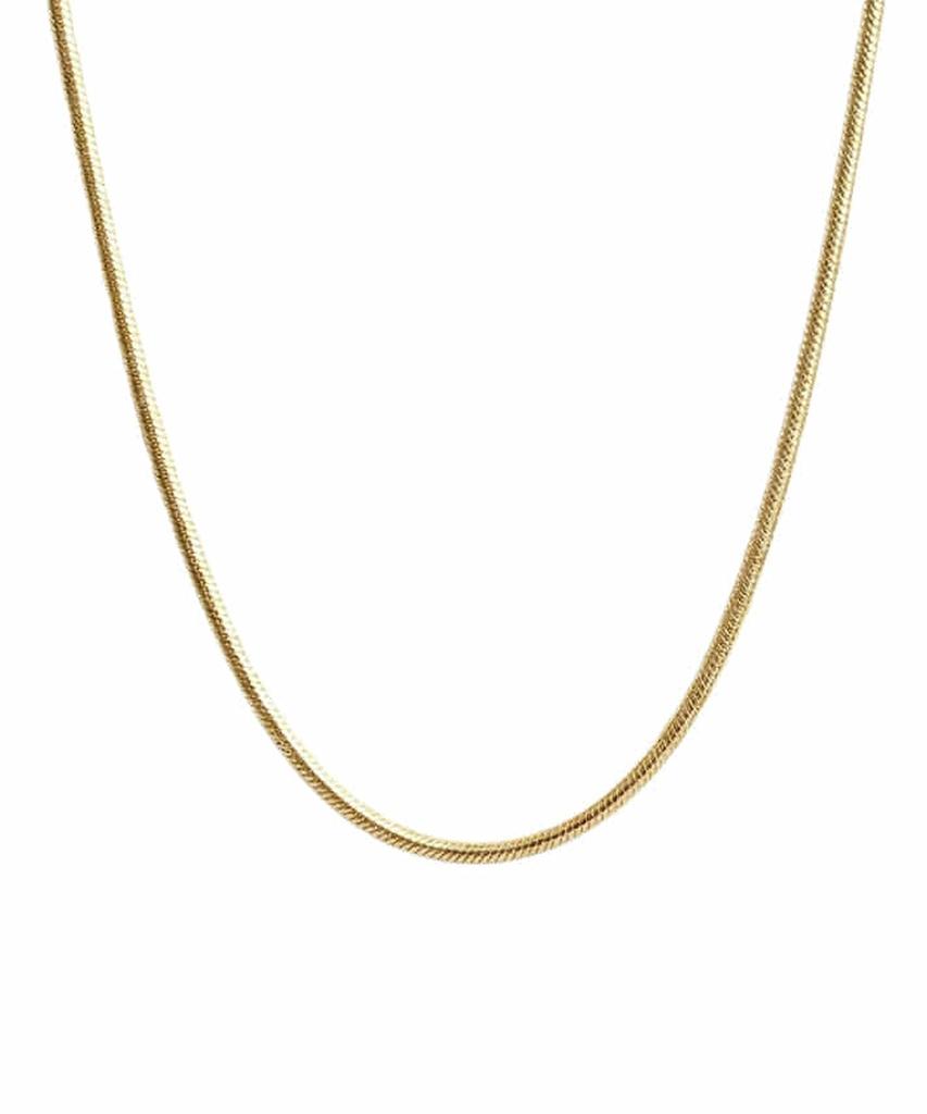 Alleun Silver 925 Square Chain Snake Chain Silver Necklace Choker Mini