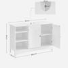 VASAGLE Under Sink Cabinet, Bathroom Sink Cabinet, 90 x 30 x 60 cm, Storage Cupboard with 2 Doors, Open Storage Compartments