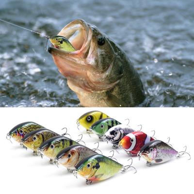 2,8 Zoll / 0,5 Unzen Angelköder Bionischer Hartköder mit Drillingshaken Lebensechter künstlicher sinkender Kurbelköder