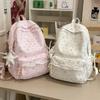 Schoolbag lace college style fresh schoolbag girl Korean backpack ins niche high value junior high school backpack