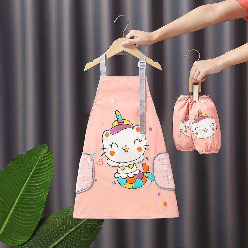 Tablier imperméable, vêtements de dessin pour enfants, élèves du primaire portant des couvertures de cuisine, vêtements de protection pour le dessin des hommes et des femmes de la maternelle