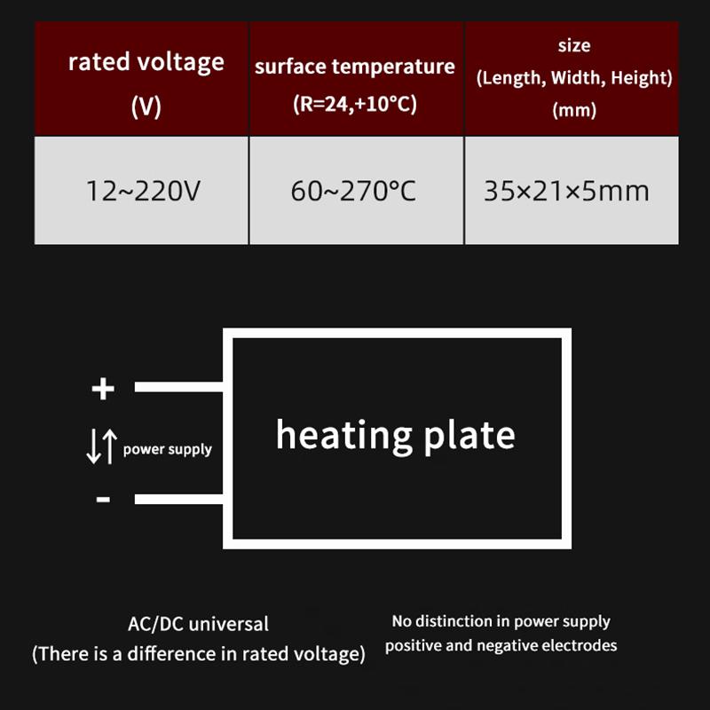 12/24/36/48/110V 70-230 Degrees Celsius Ptc Heaters Heating Element Hair Dryer Accessories Curlers Heater Poultry Incubator