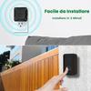 IP68 Waterproof Outdoor Wireless Doorbell, Big Loud Speaker, LED Indicator, 300M Range, 5 Adjustable Volume, 58 Ringtones (Black)