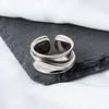 Silver Color Engagement Rings For Women Couplescreative Simple Geometric Handmade Party Jewelry Gifts