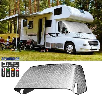 RV Window Snow Cover Durable 4 Layers Mirror Cutouts NEW Motorhome Front Window Sunshade Cover Accessories For C-class Ford E450