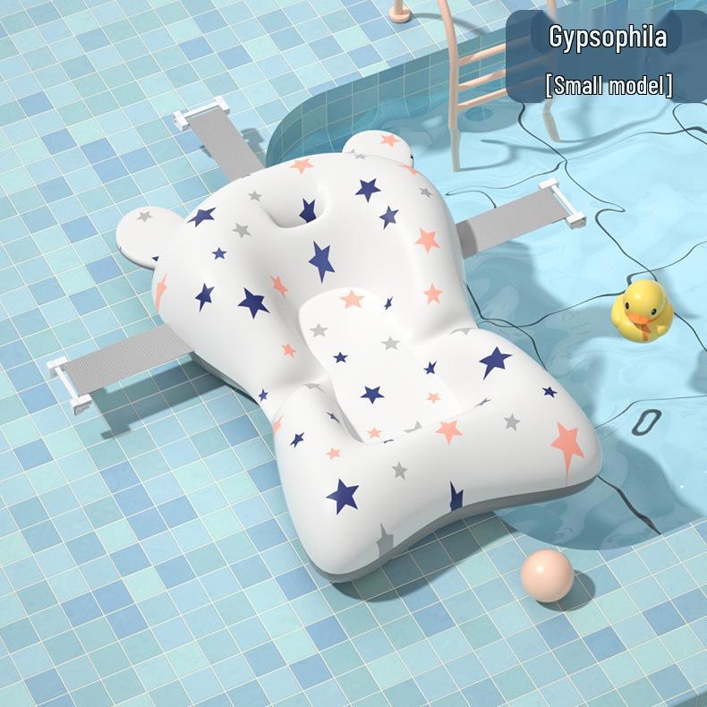 Non-Slip Baby Bathing Pad with Pocket for Newborns