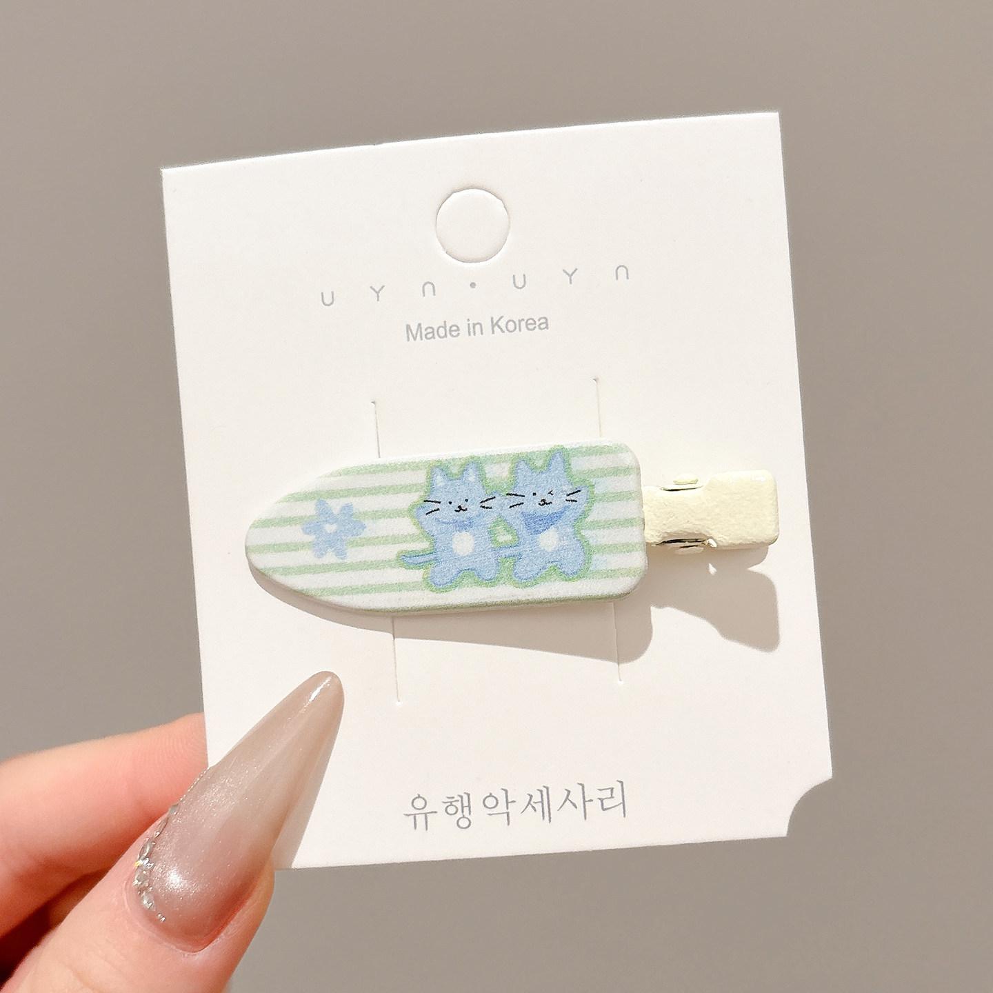 

Cute Bear Seamless Hairpin Cartoon Woman Side Bangs Clip Forehead Broken Hair Duckbill Clip Small Fresh Hair Accessories
