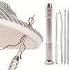 5-teiliges/Set Leder Nähahle Set Austauschbar Multifunktional Schuhreparatur Werkzeugsatz Punsch Stechnadeln DIY Nähen Lederhandwerk