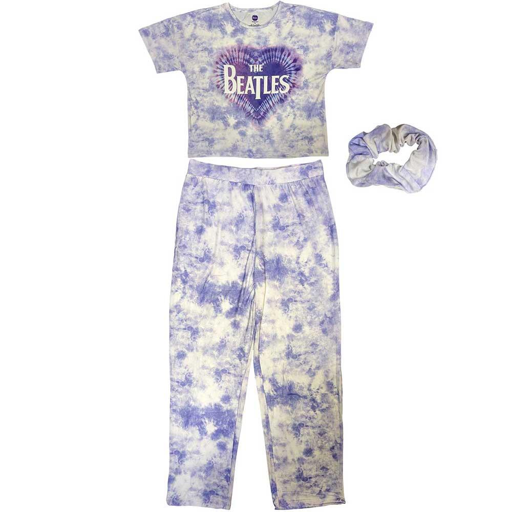 The Beatles Womens/Ladies Heart Logo Pajama Set